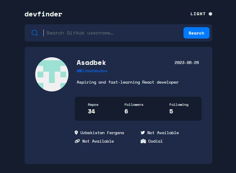 DevFinder